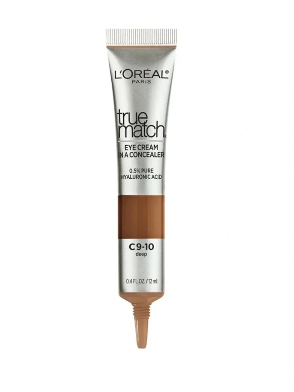 New! L'Oreal Paris True Match Pure Hyaluronic Acid Eye Concealer C9-10 Deep .4oz